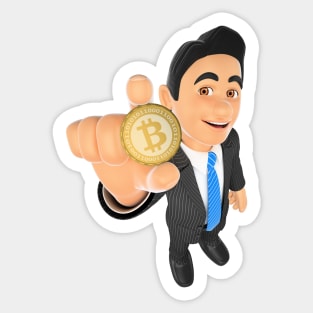 3D Bitcoin Investor Sticker